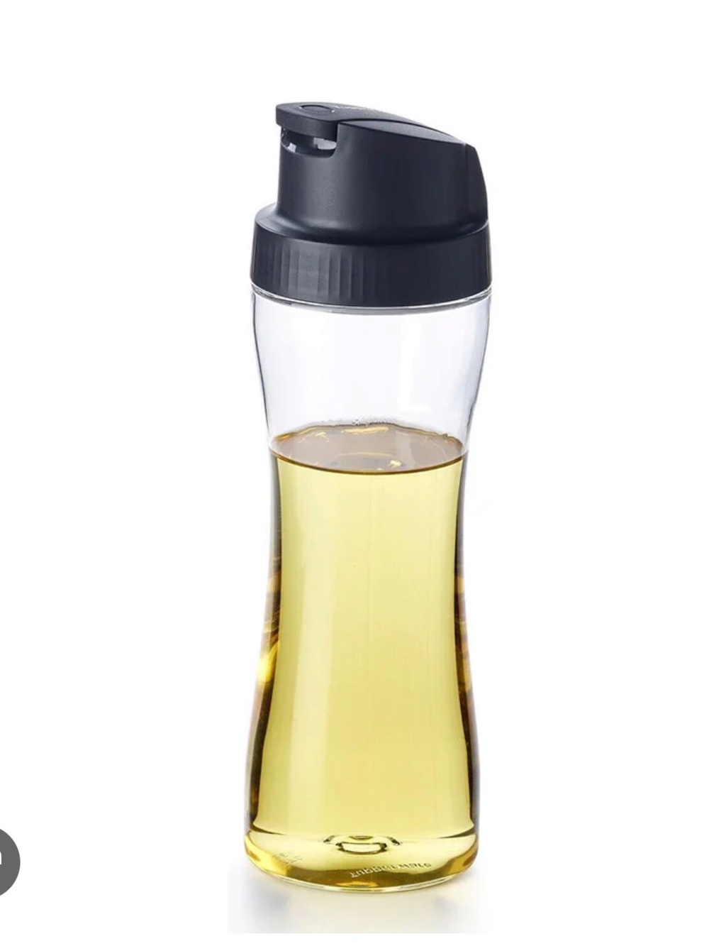 Tupperware Clear Oil Dispenser with Black Lid
